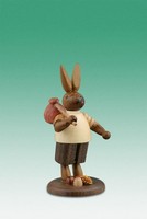 Osterhase Hasenwanderer Natur HöHe Ca 7,5 Cm NEU Osterfigur Osterdeko Erzgebirge