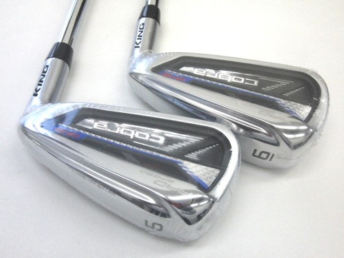 Cobra Golf 2022 LTDX Ensemble de fer à repasser monolongueur satiné Chromé-rouge-bleu (Homme, main gauche, KBS Tour 80-90-Wedge, Reg Flex, 5-GW