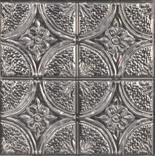 InHome NH3922 Camden Antique Silver Faux Tin Peel Stick Backsplash Tiles, M...
