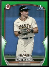 2023 Bowman Draft Quinn McDaniel BD-136 Green Parallel /99 San Francisco Giants