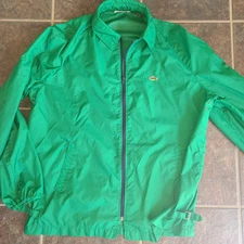 Vtg Izod Lacoste Windbreaker Jacket Green Men’s XL Lightweight Alligator