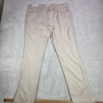Tasc The Motion Pant Mens 38 Beige Golf Travel Workday Performance Chino NEW