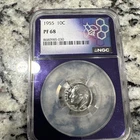1955 10c Silver Proof Roosevelt Dime NGC PF 68 purple core