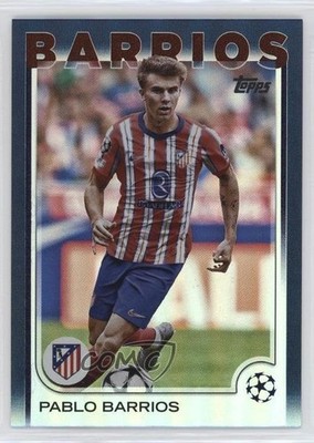 2024 Topps UEFA Club Competitions Navy Blue Foilboard 73/275 Pablo Barrios 12fl