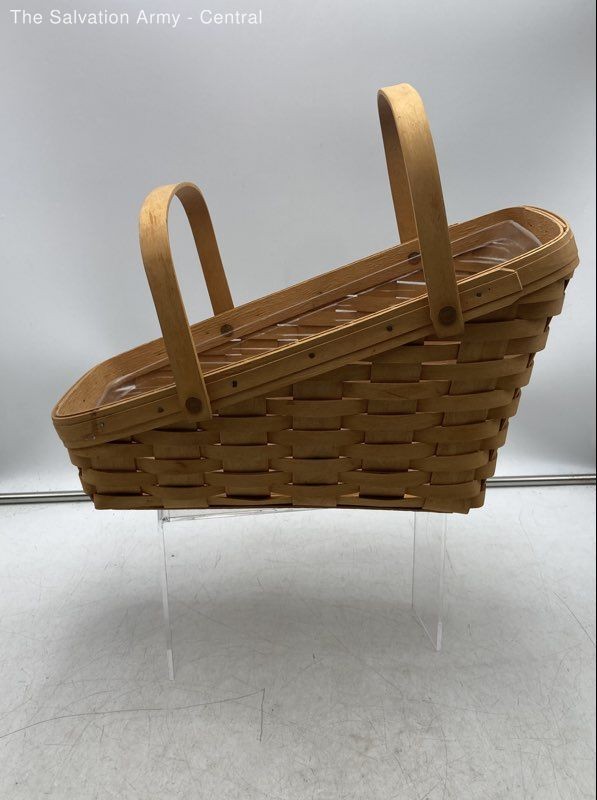 Longaberger Handwoven Home Decorative Double Handles Storage Vegetable Basket