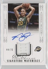 2014 Panini National Treasures Signature Materials 44/75 Gordon Hayward Auto 1b0