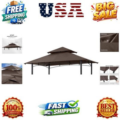 Grill Gazebo Replacement Canopy Top for Model L-GG001PST-F Brown