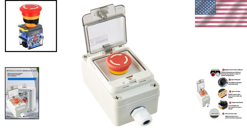 Professionally Designed Emergency Stop Button Box with Easy Install Features - Image 2 of 4