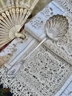 19 th C. French Sterling Silver Sugar Sifting Serving Spoon, AB