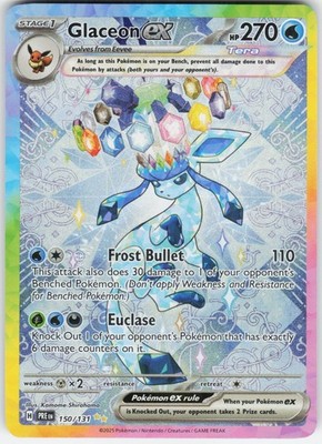 Pokemon Glaceon ex 150/131 SV: Prismatic Evolutions NM English
