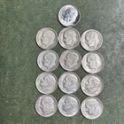 13 different 90% Silver Roosevelt dimes 46-64-D