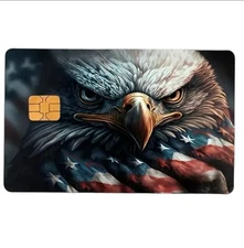Eagle USA FLAG Patriotic Credit Debit Card Skin Cover Sticker 1PC