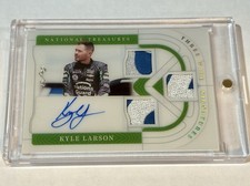 Kyle Larson - 2022 National Treasures Three Wide Signatures 1/1