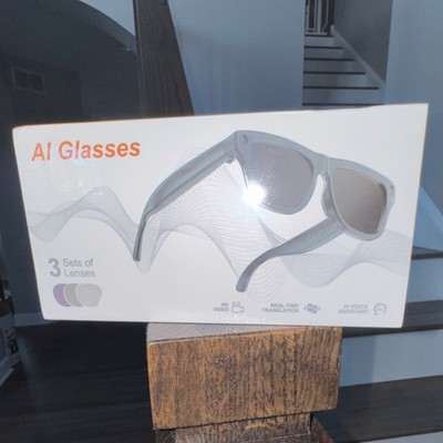 AI Glasses HD Video Voice Assistant Translation Object Recognition Bluetooth Wi 