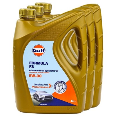 Motoröl Gulf Formula FS 5W-30 3 X 4 Liter für Renault Subaru Suzuki Toyota VW