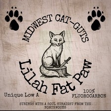 LILAH FAT PAW Ukulele BanjoleleStrings Handmade Fluorocarbon Tenor LOW A unique