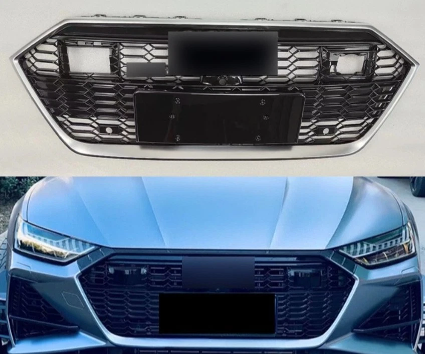 Grelha de favo de mel malha para Audi A7 a S7 RS7 2019 2020-2022 para-choque dianteiro - Imagem 2 de 2