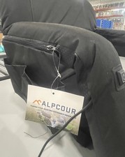 ALPCOUR HEATED RECLINING STADIUM SEAT FOR BLEACHERS   WIDE BLEACHER - BLACK