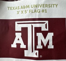 TEXAS A & M AGGIES 3' X 5' polyester flag W/grommets A&M University NEW
