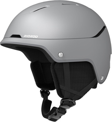 RIOROO Ski Helmet Adult Youth Snowboard Earmuffs Grey Medium 54.5 - 58cm