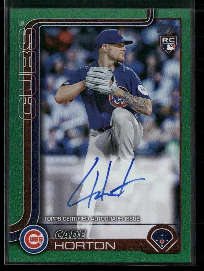 2025 Topps Update #US140 Cade Horton Real Ones Autographs Green Foil #/99
