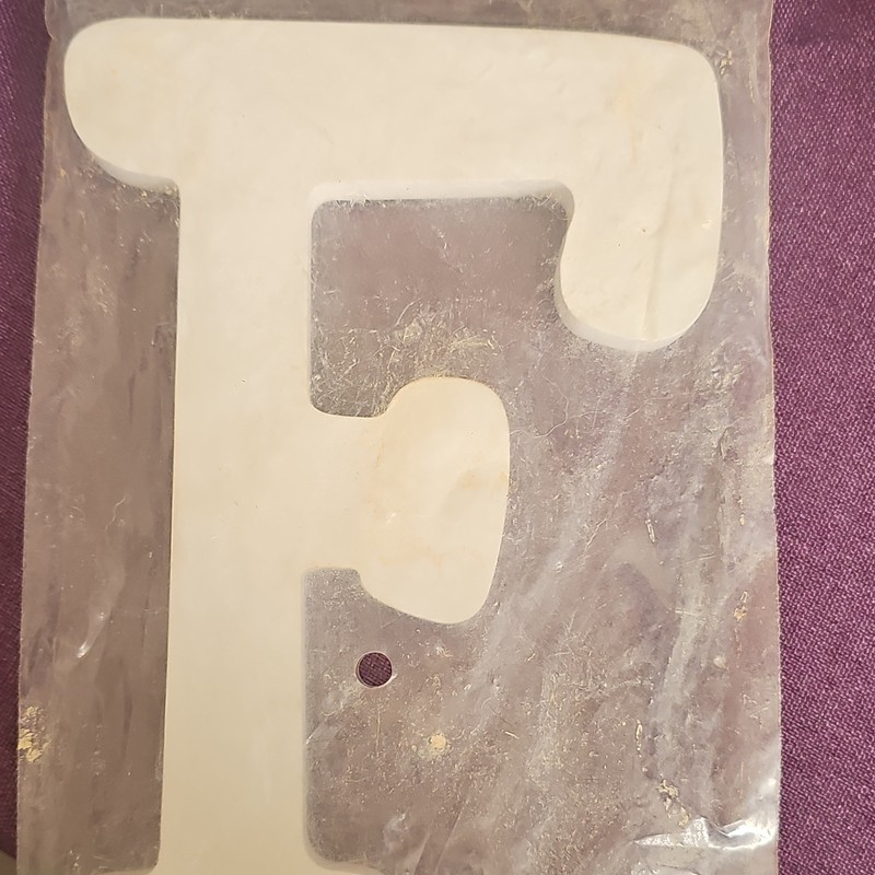 Sino Gifts Nursery Wall Letter F White Numbers & Letters Theme
