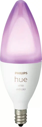 Philips - Hue E12 Bluetooth 50W Smart LED Bulb - White and Color Ambiance