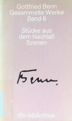 Gesammelte Werke in acht Bänden: Band 6 - Stücke aus dem Nachlaß; Szenen. dtv-Bi