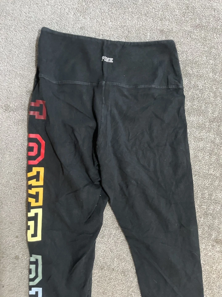Leggings negros grandes rosa Victoria’s Secret para mujer yoga logotipo liso hechizo Foto 2 de 4