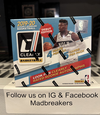 2019-20 Panini Cleary Donruss Basketball Debut Edition Factory Sealed Hobby Box