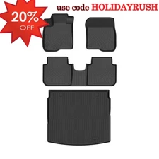 4Pcs 3D Floor Mats + Cargo Liner for 2023-2026 Honda CR-V All Weather TPE Rubber