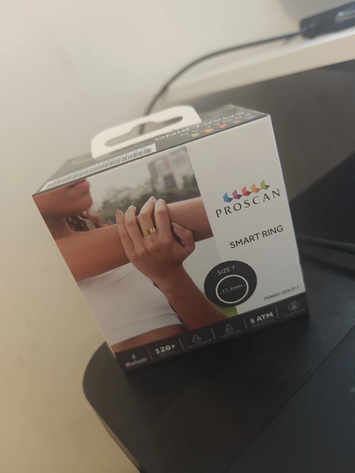Proscan Bluetooth Smart Ring in a gold color Size 7