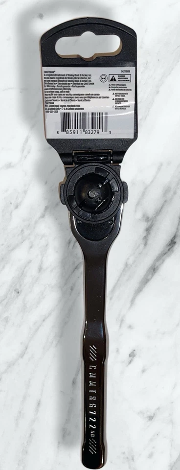 Craftsman 3 Piece LOW PROFILE Ratchet Socket Wrench Set 1/2" 3/8" & 1/4" Drive - Image 3 of 4