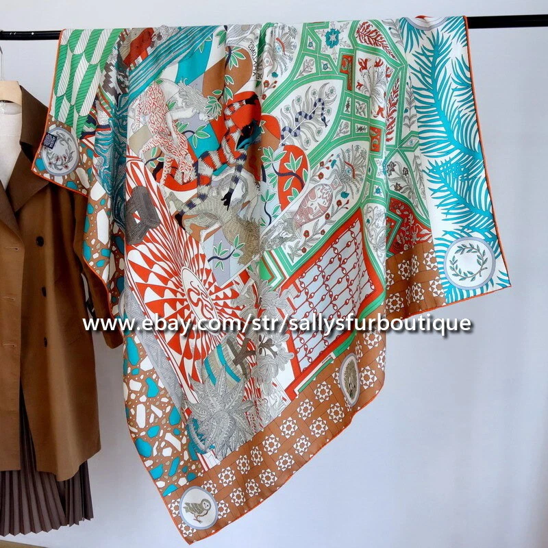 Cachecol Sallys Boutique 70% cashmere 30% seda estampa asteca 2 xale facial 53" - Imagem 4 de 4