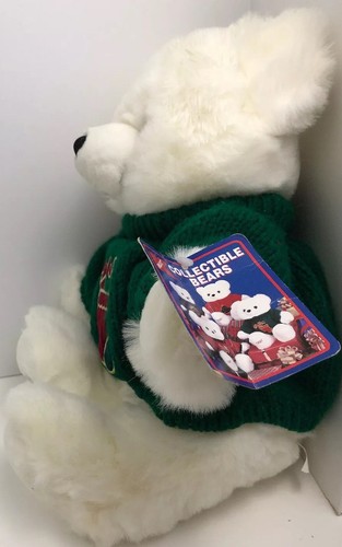 Kmart Collectible Christmas Bears w Green Stocking Sweater 1997 Plush Animal 18" - Bild 5 von 10