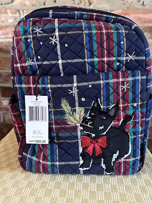 Vera Bradley Cotton Small Backpack, Scottie Dog - Recycled Cotton New