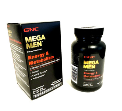 2Pk GNC Mega Men Energy & Metabolism 90 Caplets/45day supply! Exp. 01/2025