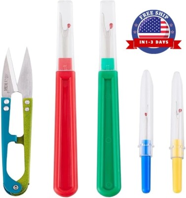 5 Pieces Colorful Seam Ripper Assortment Thread Remover Kit 2 Big and 2 Small US