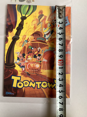 Toon Town Attraction Poster Postcard Tokyo Disneyland Trolley