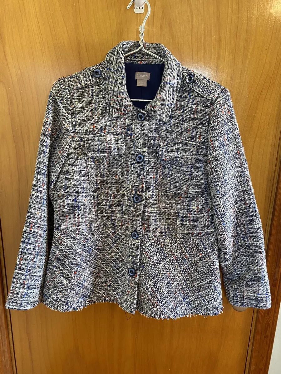 Chicos Tweed Button Up Jacket 1 | eBay