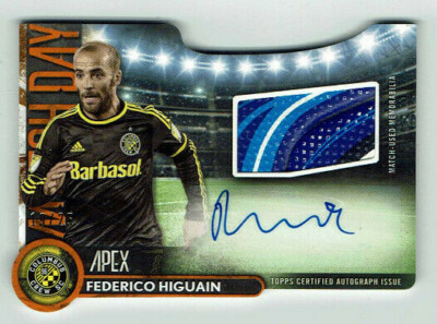Topps Apex 2016 Autogramm Memorabilia BOOT Karte MDAR-FH Federico Higuain #19/25
