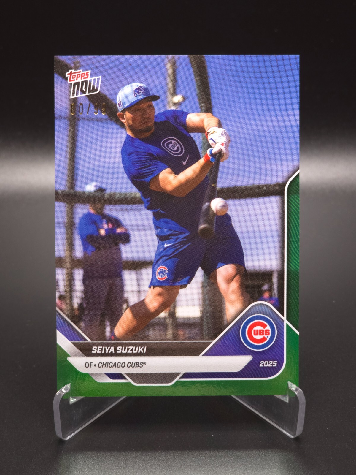 Seiya Suzuki 2025 Topps Now Road To Opening Day Cubs Green Parallel 80/99