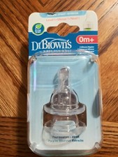 Dr Browns 2 natural flow nipples om BPA Free Level 1 silicone