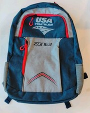 NWOT Zone 3 USA Triathlon Backpack Zone3 RARE With EXPAND BOTTOM Red White Blue