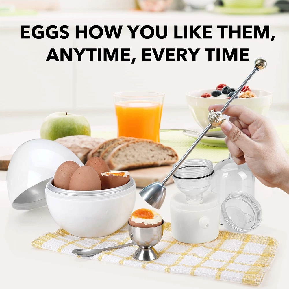 Microwave Egg Cooker 4 Eggs for Hard Boiled Soft Poached or Scrambled Microwave Egg Cooker 4 Eggs for Hard Boiled Soft Poached or Scrambled