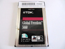 PCMCIA Card Modem 56k V.90 TDK DF5660 Global Freedom 5660 GENUINE RETRO