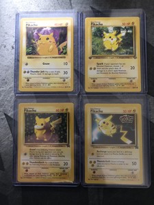 Shadowless Red Cheek Pikachu 1st Edition Jungle Pikachu +2 Promo