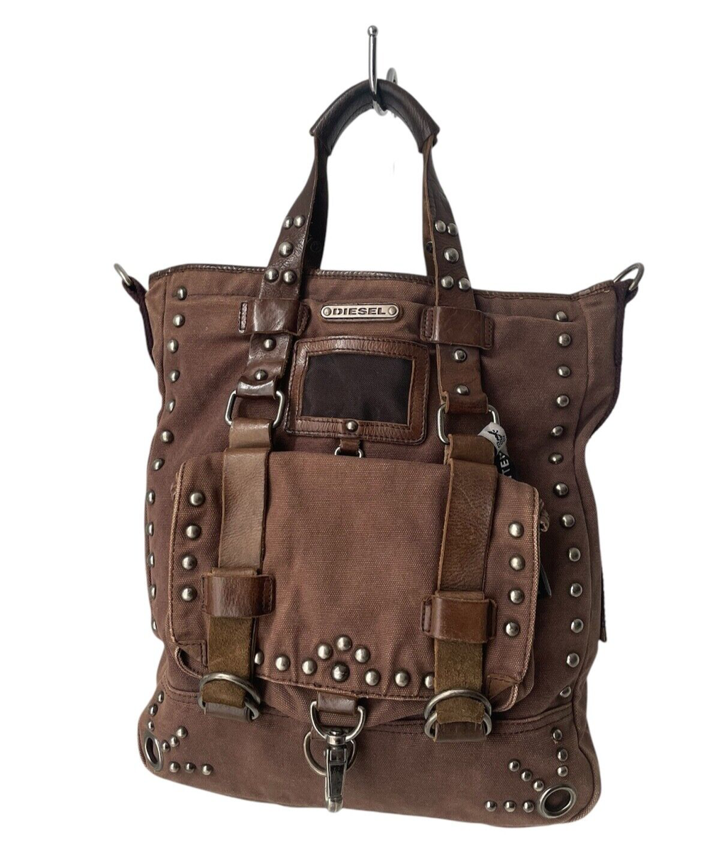 DIESEL Rare Vintage Canvas Leather Bag Archive 00s DIESEL Rare Vintage Canvas Leather Bag Archive 00s
