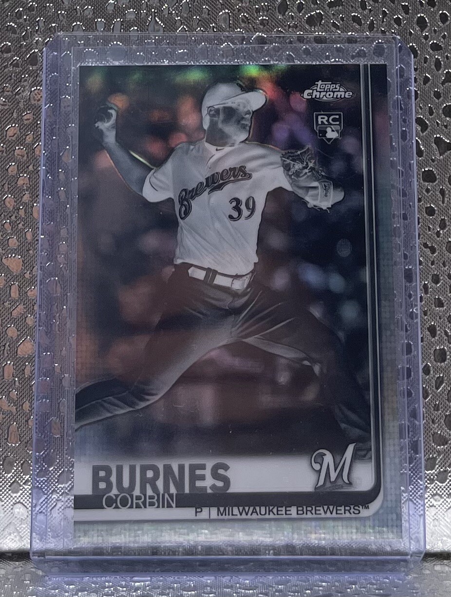 2019 Topps Chrome Corbin Burnes Brewers RC Negative Refractor # 84