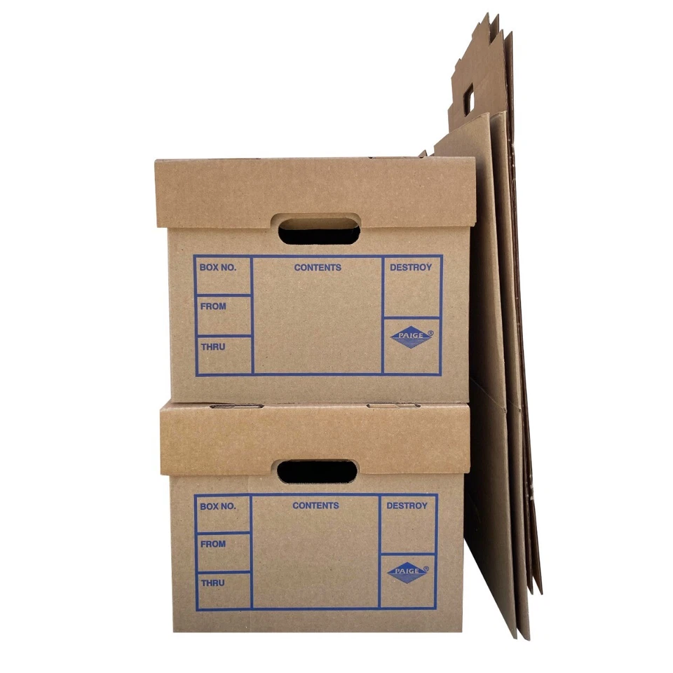 UBMOVE File Moving Boxes 200# Strength, Small, 15" x 12" x 10" , 4 Pack - Image 3 of 4